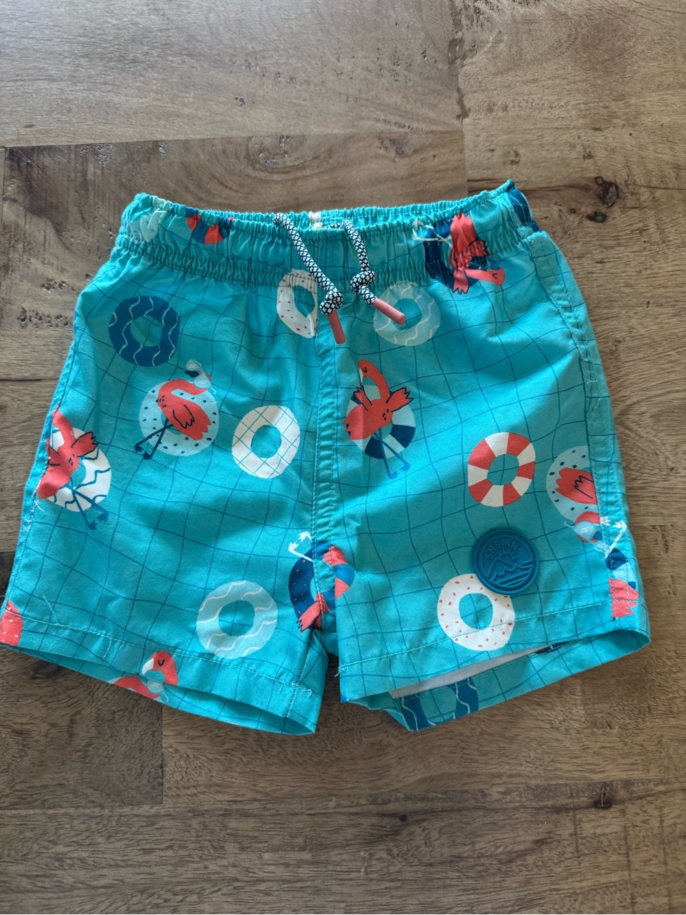Souris Mini Kids Swim Shorts with Flamingo & Float Print beach pool size 12-18